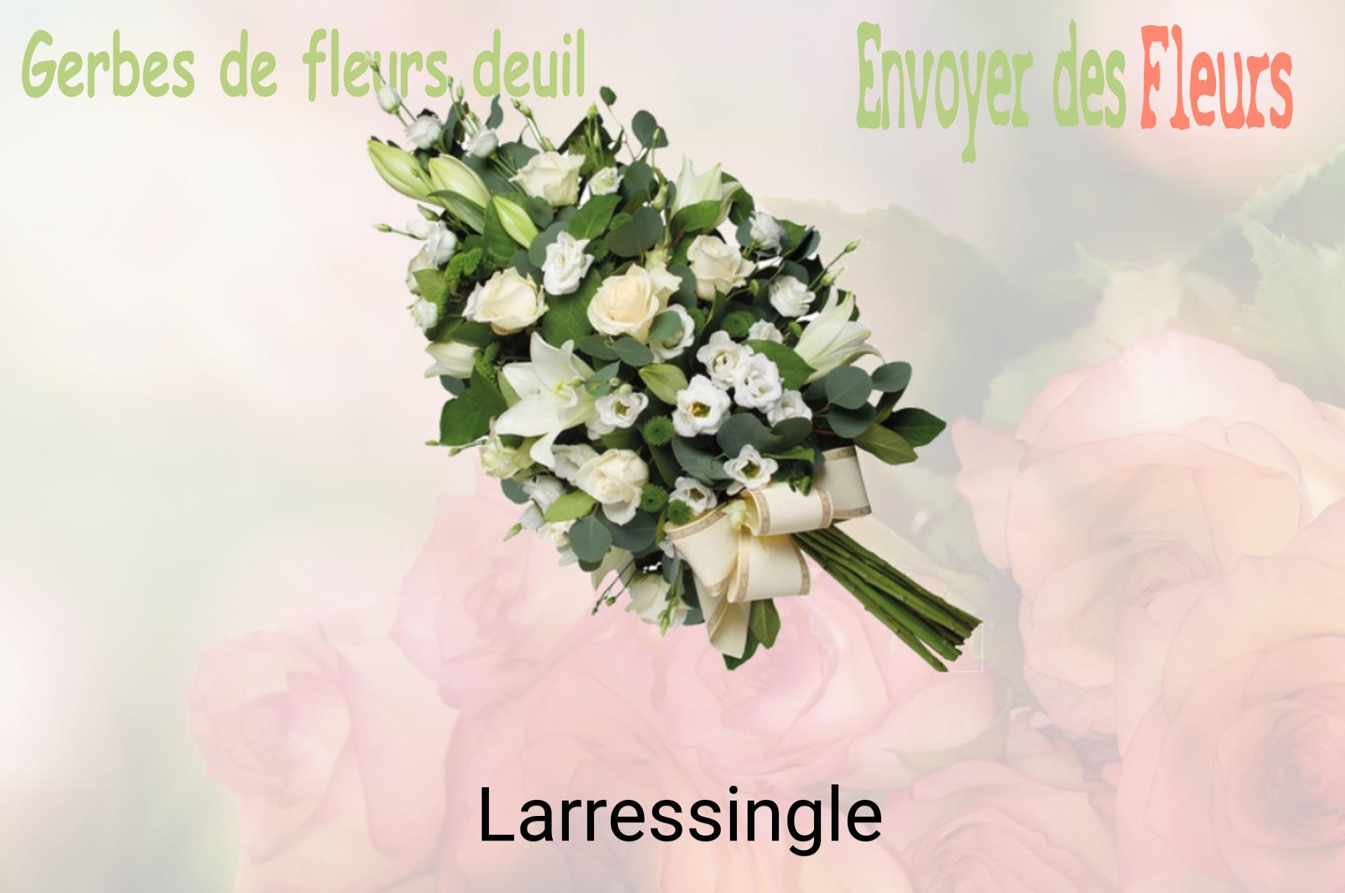 Gerbe de fleurs de deuil livrée à Larressingle